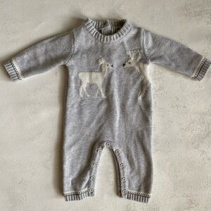 NWOT Janie & Jack Baby Reindeer Sweater One Piece